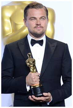 Leonardo DiCaprio com Oscar em 2016. Foto: Getty Images.